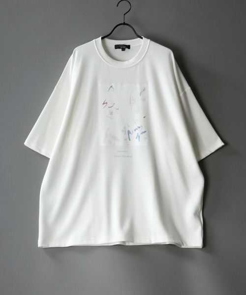 SITRY（シトリー）の「COOL Cardboard wide crew neck art pullover/クールダンボール ワイド クルーネック アート プルオーバー（Tシャツ/カットソー・メンズ・ホワイト/ライトグレー/ブラック/ホワイト系その他/ブラック系その他/グレー系その他/ホワイト系その他2/ブラック系その他2/グレー系その他2/ブラック系その他3/グレー系その他3/ホワイト系その他3・M/L）」の2枚目の写真