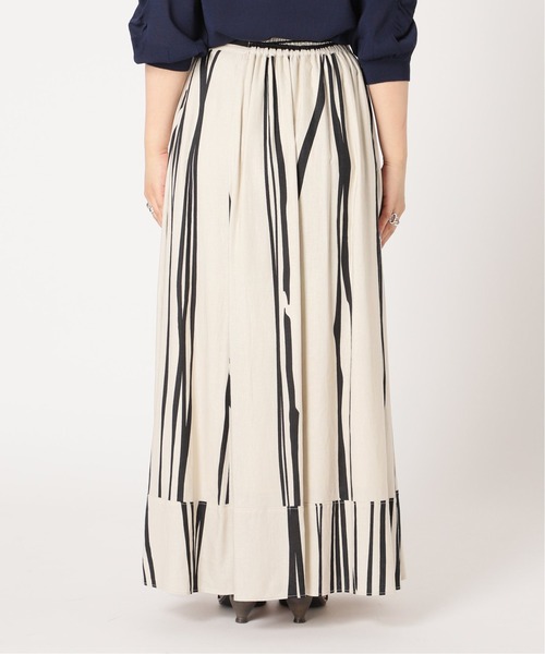 B.C STOCK(ベーセーストック)の「ドローイングストライプマキシスカート(スカート・レディース・ホワイト/ブルー系その他・FREE)」の15枚目の写真