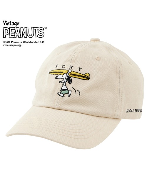 ROXY（ロキシー）の「PEANUTS 6PANEL/ロキシーピーナッツコラボ帽子(キャップ）（キャップ・レディース・ベージュ/ブラウン/インディゴブルー・FREE）」の2枚目の写真