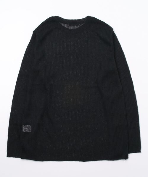 Figments（フィグメンツ）の「カットアウトメッシュトップス（ニット/セーター・レディース・ブラック/ホワイト・FREE）」の14枚目の写真