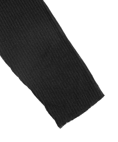 Figments（フィグメンツ）の「カットアウトメッシュトップス（ニット/セーター・レディース・ブラック/ホワイト・FREE）」の5枚目の写真