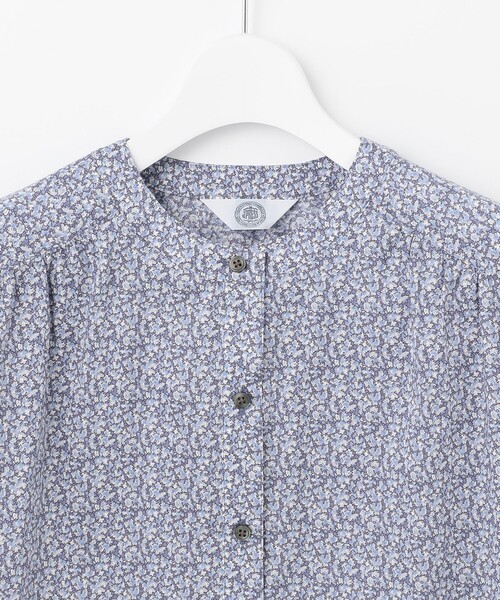 J.PRESS Ladies(J.プレス レディス)の「【洗える】LIBERTY Pepper&Coward ノーカラー ブラウス(シャツ/ブラウス・レディース・ベージュ系5/ネイビー系5・XS)」の7枚目の写真