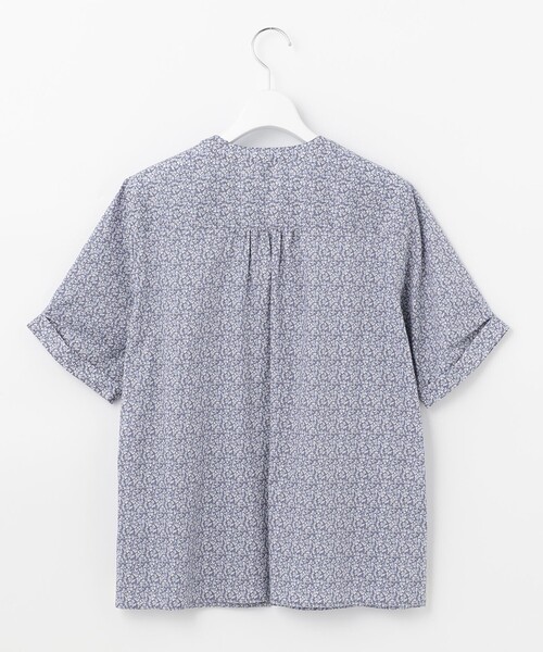 J.PRESS Ladies(J.プレス レディス)の「【洗える】LIBERTY Pepper&Coward ノーカラー ブラウス(シャツ/ブラウス・レディース・ベージュ系5/ネイビー系5・XS)」の9枚目の写真