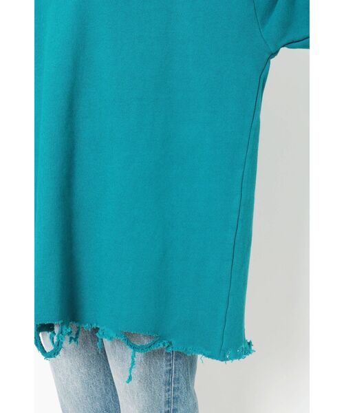 jouetie（ジュエティ）の「ハーフスリーブダメージプルオーバー（Tシャツ/カットソー・レディース・ブラック/オフホワイト/ブルー・MEDIUM）」の4枚目の写真