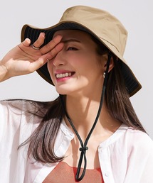 KOBE LETTUCE | 完全遮光100％・抗菌・洗える・折り畳みUVカットポケッタブルサファリハット(ハット)