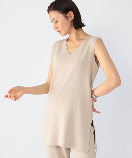 BARNYARDSTORM(バンヤードストーム)の「BARNYARDSTORM / ノースリチュニックニット(ニット/セーター・レディース・ブラック/ピンク/サンドグレー・FREE)」の8枚目の写真