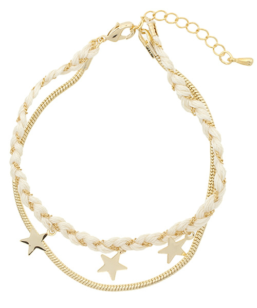 ROSE BUD（ローズバッド）の「(AIM) ABB0216 STAR BRACELET[結婚式＆パーティー]（ブレスレット・レディース・ブラック/ベージュ系その他/ミント/ピンク・ONE SIZE）」の3枚目の写真