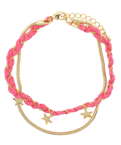 ROSE BUD（ローズバッド）の「(AIM) ABB0216 STAR BRACELET[結婚式＆パーティー]（ブレスレット・レディース・ブラック/ベージュ系その他/ミント/ピンク・ONE SIZE）」の4枚目の写真