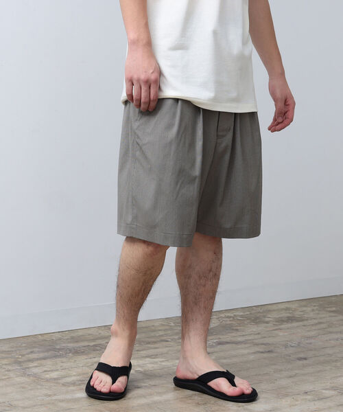 BEAMS（ビームス）の「BEAMS / 2プリーツ チェック ショーツ（その他パンツ・メンズ・ネイビー/グレー・S/M/L/XL）」の6枚目の写真