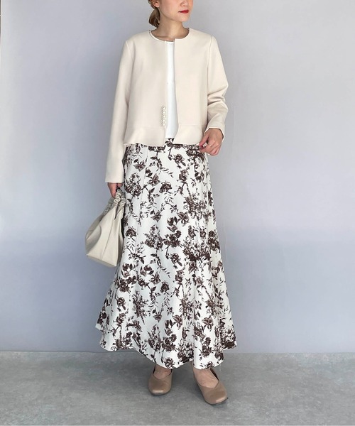 PICCIN(ピッチン)の「フラワー柄フレアスカート(スカート・レディース・ブラック/ブラウン/ブルー・M/L)」の19枚目の写真