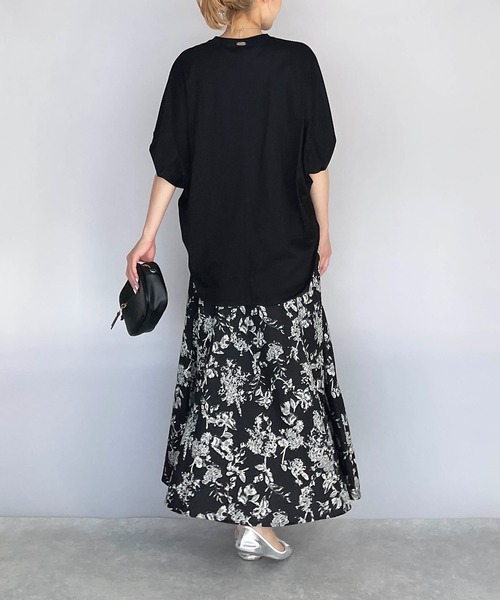 PICCIN(ピッチン)の「フラワー柄フレアスカート(スカート・レディース・ブラック/ブラウン/ブルー・M/L)」の11枚目の写真