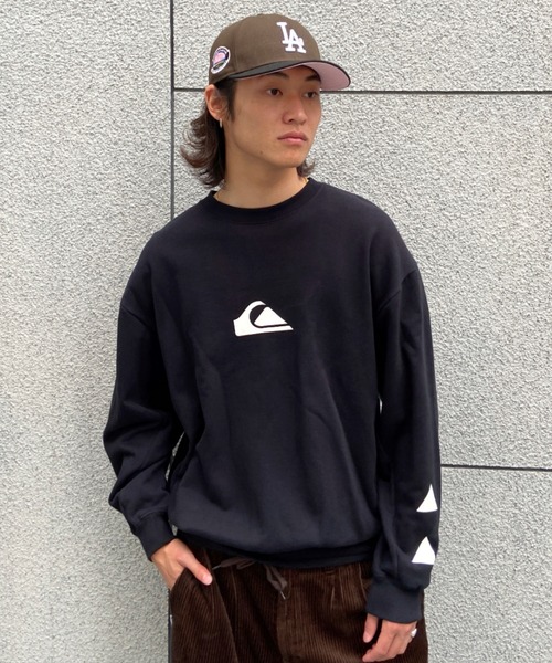 Quiksilver（クイックシルバー）の「QUIKSILVER/クイックシルバー 五十嵐カノア オーバーサイズ ワンポイントロゴ クルーネックトレーナー/スウェット QPO224151（スウェット・メンズ・ホワイト/ブラック・M/L）」の10枚目の写真