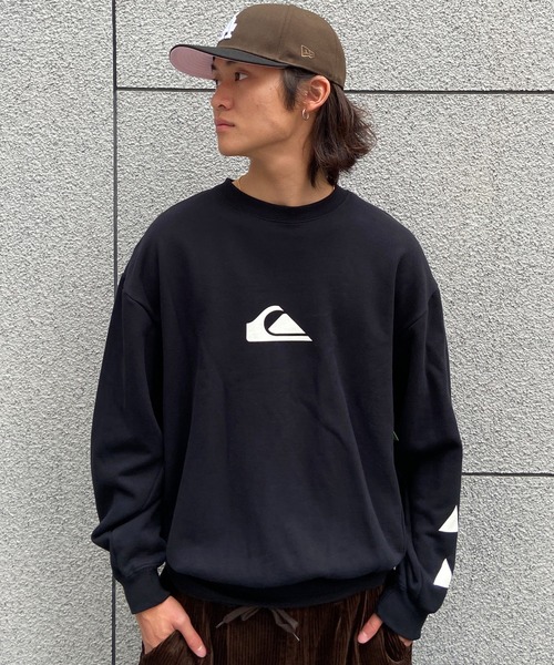 Quiksilver（クイックシルバー）の「QUIKSILVER/クイックシルバー 五十嵐カノア オーバーサイズ ワンポイントロゴ クルーネックトレーナー/スウェット QPO224151（スウェット・メンズ・ホワイト/ブラック・M/L）」の11枚目の写真