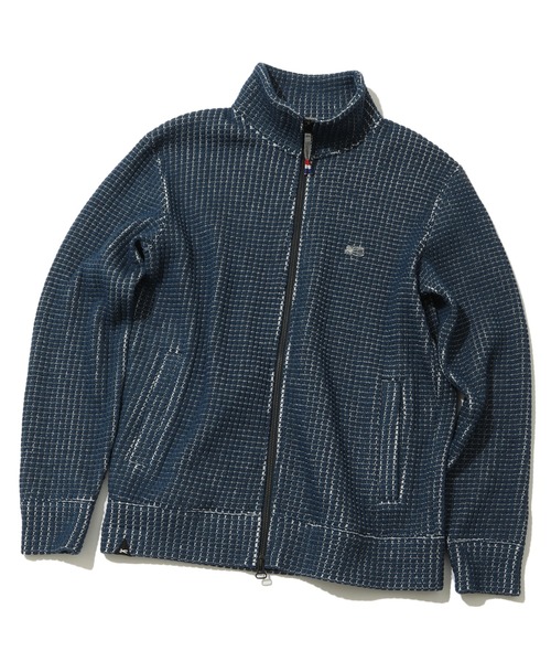 MEN'S BIGI（メンズビギ）の「【DENHAM/デンハム】デニム調鬼ワッフルスタンドカラージャケット（パーカー・メンズ・ブルー系その他・02/03）」の8枚目の写真