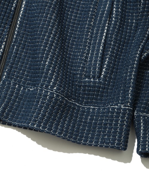 MEN'S BIGI（メンズビギ）の「【DENHAM/デンハム】デニム調鬼ワッフルスタンドカラージャケット（パーカー・メンズ・ブルー系その他・02/03）」の12枚目の写真