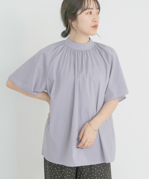 ITEMS URBANRESEARCH（アイテムズ アーバンリサーチ）の「ハイネックブラウス（シャツ/ブラウス・レディース・ホワイト/ネイビー/オレンジ/ラベンダー・FREE）」の13枚目の写真