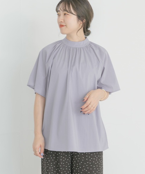 ITEMS URBANRESEARCH（アイテムズ アーバンリサーチ）の「ハイネックブラウス（シャツ/ブラウス・レディース・ホワイト/ネイビー/オレンジ/ラベンダー・FREE）」の14枚目の写真