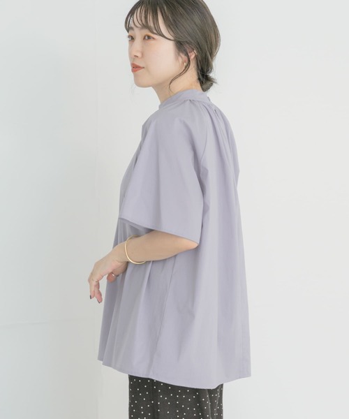 ITEMS URBANRESEARCH（アイテムズ アーバンリサーチ）の「ハイネックブラウス（シャツ/ブラウス・レディース・ホワイト/ネイビー/オレンジ/ラベンダー・FREE）」の15枚目の写真