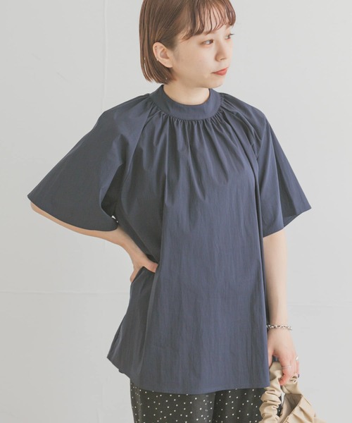 ITEMS URBANRESEARCH（アイテムズ アーバンリサーチ）の「ハイネックブラウス（シャツ/ブラウス・レディース・ホワイト/ネイビー/オレンジ/ラベンダー・FREE）」の20枚目の写真