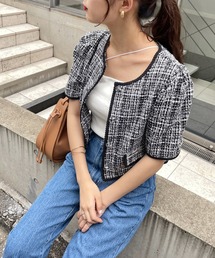 one after another NICE CLAUP | ブレードショートジャケット(ノーカラージャケット)