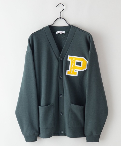 U.S. POLO ASSN.（ユーエスポロアッスン）の「【U.S.POLO ASSN. /ユーエスポロアッスン】ビッグシルエット 裏起毛 サガラ刺繍 レタードカーディガン（カーディガン/ボレロ・メンズ・ダークグリーン/ネイビー/グレー・MEDIUM/LARGE/X-LARGE）」の5枚目の写真