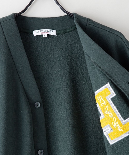 U.S. POLO ASSN.（ユーエスポロアッスン）の「【U.S.POLO ASSN. /ユーエスポロアッスン】ビッグシルエット 裏起毛 サガラ刺繍 レタードカーディガン（カーディガン/ボレロ・メンズ・ダークグリーン/ネイビー/グレー・MEDIUM/LARGE/X-LARGE）」の11枚目の写真