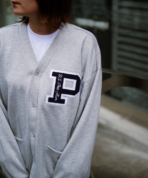 U.S. POLO ASSN.（ユーエスポロアッスン）の「【U.S.POLO ASSN. /ユーエスポロアッスン】ビッグシルエット 裏起毛 サガラ刺繍 レタードカーディガン（カーディガン/ボレロ・メンズ・ダークグリーン/ネイビー/グレー・MEDIUM/LARGE/X-LARGE）」の19枚目の写真