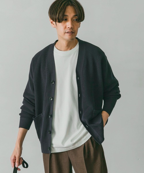 URBAN RESEARCH DOORS(アーバンリサーチドアーズ)の「ハードニットカーディガン(カーディガン/ボレロ・メンズ・チャコールグレー/ブラウン/ベージュ/グリーン・MEDIUM/LARGE)」の2枚目の写真