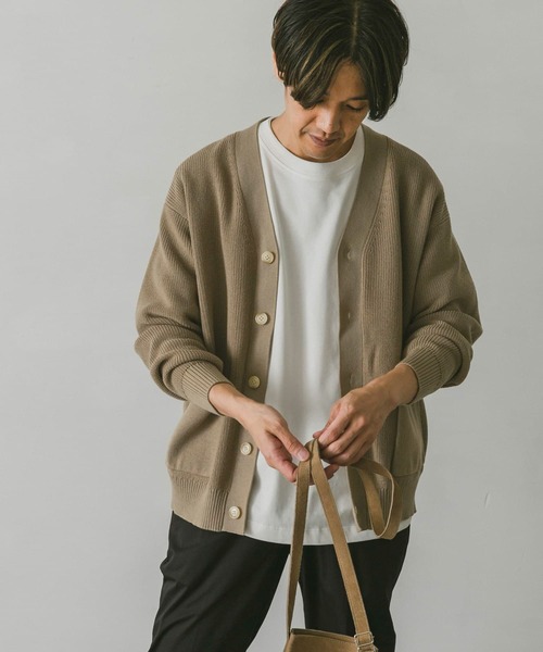 URBAN RESEARCH DOORS(アーバンリサーチドアーズ)の「ハードニットカーディガン(カーディガン/ボレロ・メンズ・チャコールグレー/ブラウン/ベージュ/グリーン・MEDIUM/LARGE)」の6枚目の写真