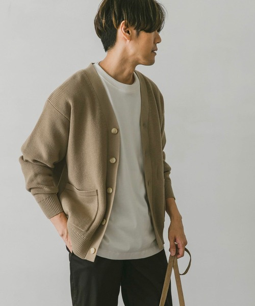URBAN RESEARCH DOORS(アーバンリサーチドアーズ)の「ハードニットカーディガン(カーディガン/ボレロ・メンズ・チャコールグレー/ブラウン/ベージュ/グリーン・MEDIUM/LARGE)」の7枚目の写真