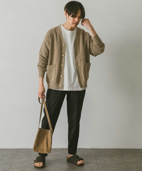 URBAN RESEARCH DOORS(アーバンリサーチドアーズ)の「ハードニットカーディガン(カーディガン/ボレロ・メンズ・チャコールグレー/ブラウン/ベージュ/グリーン・MEDIUM/LARGE)」の8枚目の写真