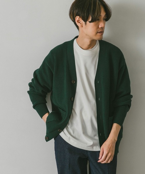 URBAN RESEARCH DOORS(アーバンリサーチドアーズ)の「ハードニットカーディガン(カーディガン/ボレロ・メンズ・チャコールグレー/ブラウン/ベージュ/グリーン・MEDIUM/LARGE)」の21枚目の写真