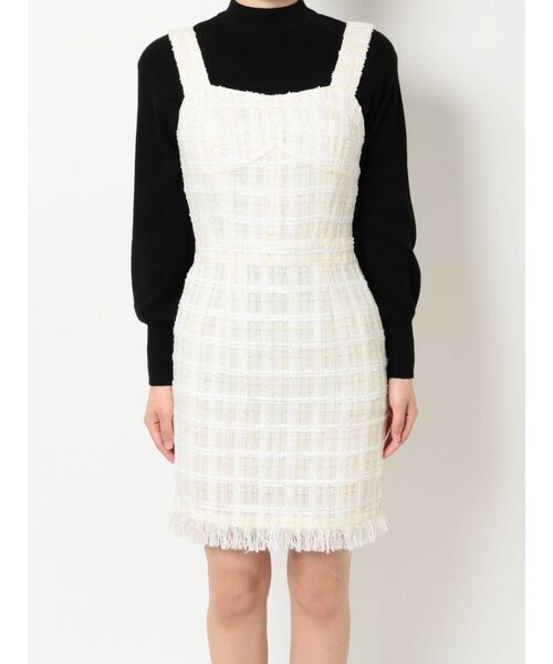 RESEXXY（リゼクシー）の「ツイードミニジャンスカ（ジャンパースカート・レディース・ホワイト/ブラック・FREE）」の9枚目の写真