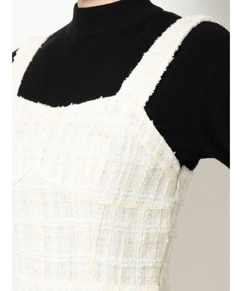 RESEXXY（リゼクシー）の「ツイードミニジャンスカ（ジャンパースカート・レディース・ホワイト/ブラック・FREE）」の16枚目の写真