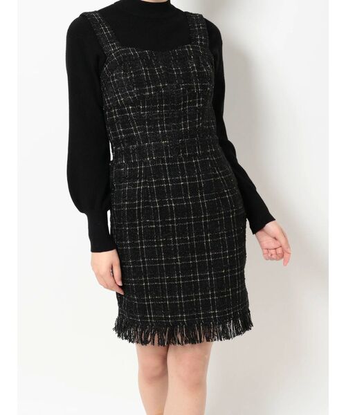 RESEXXY（リゼクシー）の「ツイードミニジャンスカ（ジャンパースカート・レディース・ホワイト/ブラック・FREE）」の22枚目の写真