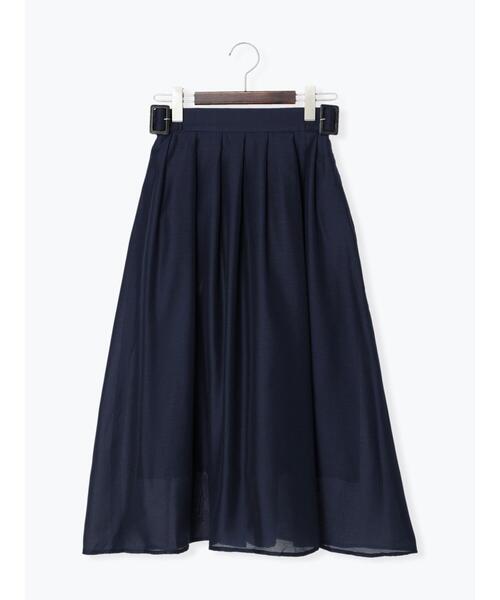 Te chichi TERRASSE（テチチテラス）の「フレアスカート（スカート・レディース・グリーン/ネイビー/ベージュ・ﾌﾘ-）」の3枚目の写真