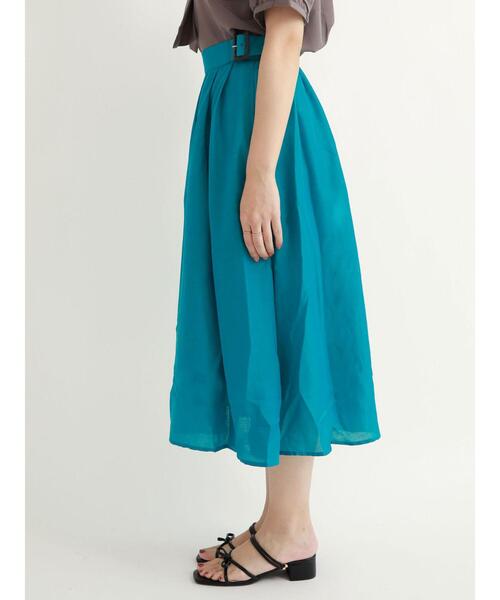 Te chichi TERRASSE（テチチテラス）の「フレアスカート（スカート・レディース・グリーン/ネイビー/ベージュ・ﾌﾘ-）」の15枚目の写真