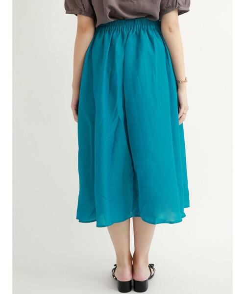 Te chichi TERRASSE（テチチテラス）の「フレアスカート（スカート・レディース・グリーン/ネイビー/ベージュ・ﾌﾘ-）」の14枚目の写真