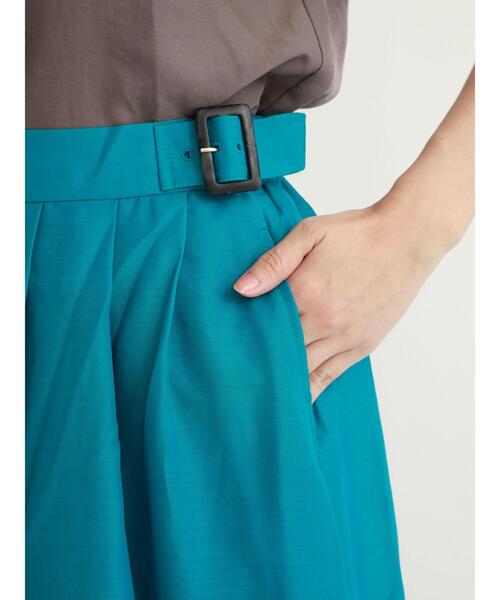 Te chichi TERRASSE（テチチテラス）の「フレアスカート（スカート・レディース・グリーン/ネイビー/ベージュ・ﾌﾘ-）」の13枚目の写真