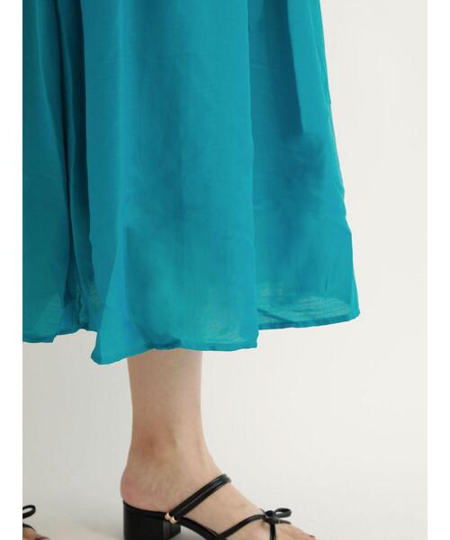 Te chichi TERRASSE（テチチテラス）の「フレアスカート（スカート・レディース・グリーン/ネイビー/ベージュ・ﾌﾘ-）」の12枚目の写真