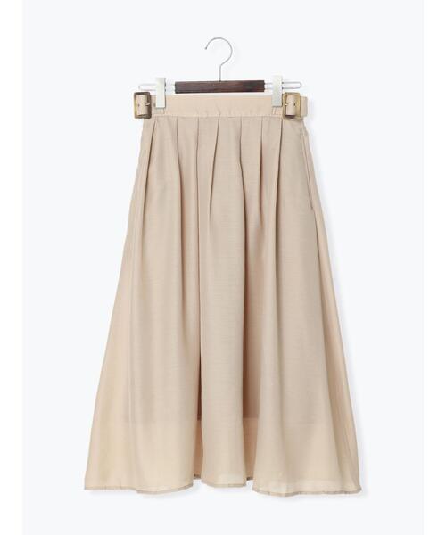 Te chichi TERRASSE（テチチテラス）の「フレアスカート（スカート・レディース・グリーン/ネイビー/ベージュ・ﾌﾘ-）」の10枚目の写真