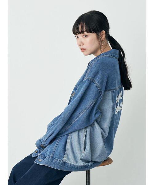 earth music&ecology（アースミュージックアンドエコロジー）の「Gジャン（刺繍）（デニムジャケット・レディース・インディゴブルー・FREE）」の14枚目の写真