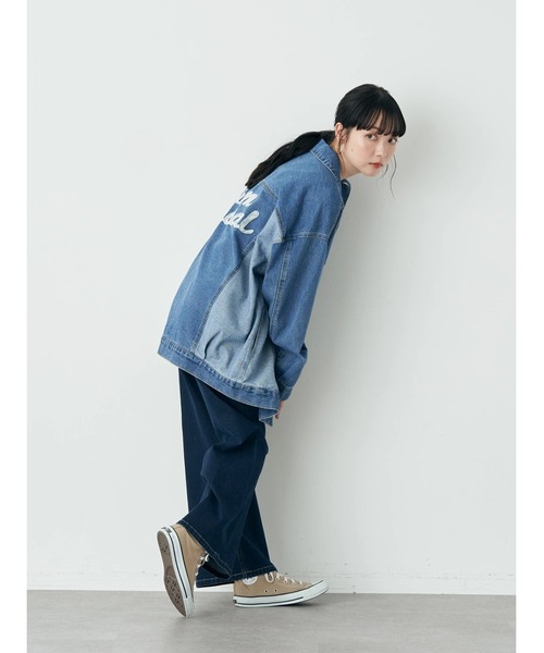 earth music&ecology（アースミュージックアンドエコロジー）の「Gジャン（刺繍）（デニムジャケット・レディース・インディゴブルー・FREE）」の5枚目の写真