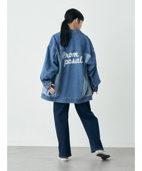 earth music&ecology（アースミュージックアンドエコロジー）の「Gジャン（刺繍）（デニムジャケット・レディース・インディゴブルー・FREE）」の6枚目の写真