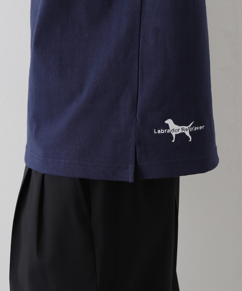 417 EDIFICE（フォーワンセブンエディフィス）の「【Labrador Retriever / ラブラドールリトリーバー】LOGO Tシャツ（Tシャツ/カットソー・メンズ・ホワイト/ネイビー/マスタード・MEDIUM/LARGE）」の17枚目の写真