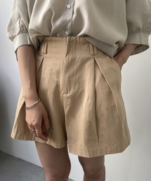 front tuck short pants