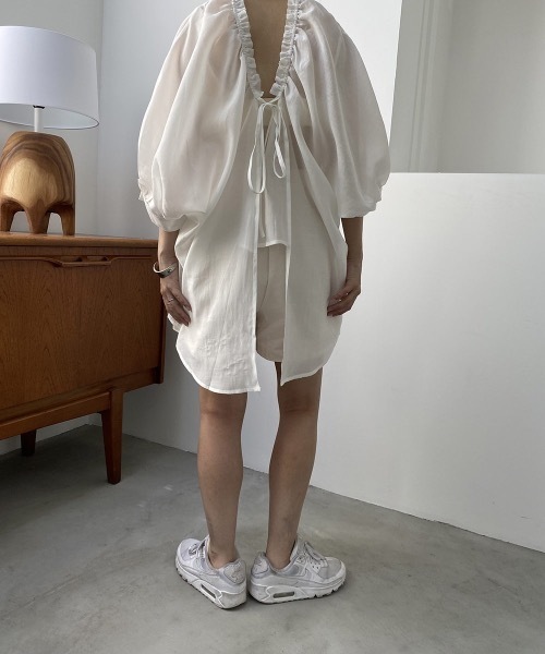 I_am（アイアム）の「front tuck short pants（その他パンツ・レディース・ブラック/ベージュ/アイボリー・FREE）」の21枚目の写真