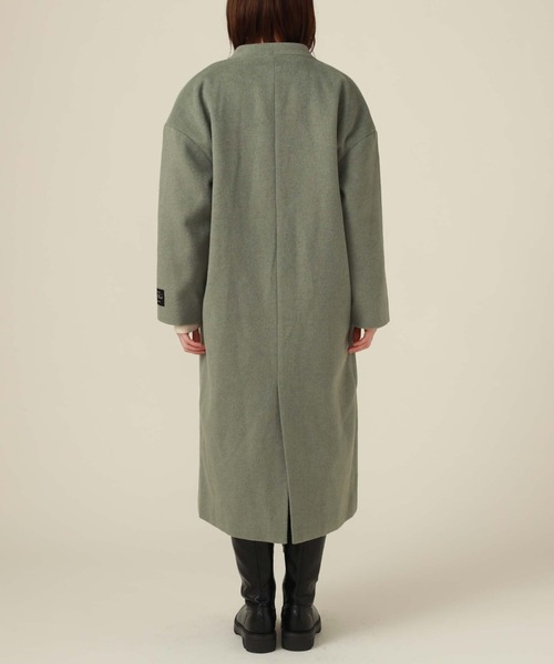 archives（アルシーヴ）の「Ｖネックコート（ノーカラーコート・レディース・グリーン/アイボリー/グレイッシュベージュ/ブラック・MEDIUM）」の19枚目の写真