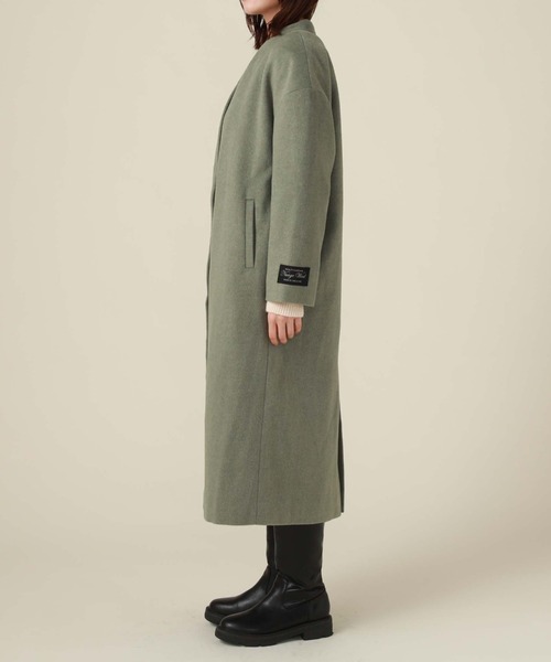 archives（アルシーヴ）の「Ｖネックコート（ノーカラーコート・レディース・グリーン/アイボリー/グレイッシュベージュ/ブラック・MEDIUM）」の20枚目の写真