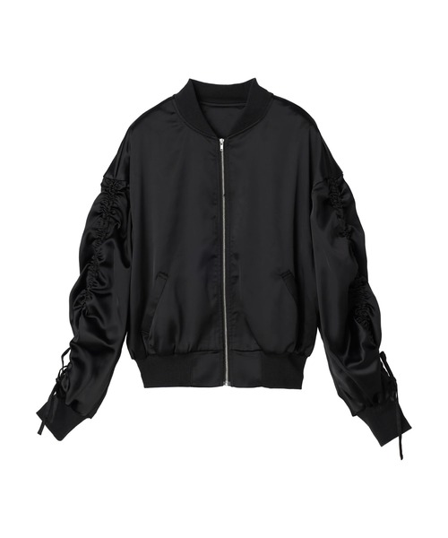 DURAS（デュラス）の「ドロストデザインブルゾン（ブルゾン・レディース・ホワイト/ブラック/ピンク・FREE）」の3枚目の写真